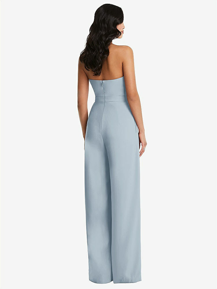 【STYLE: 6833】Strapless Pleated Front Jumpsuit with Pockets【COLOR: Mist】