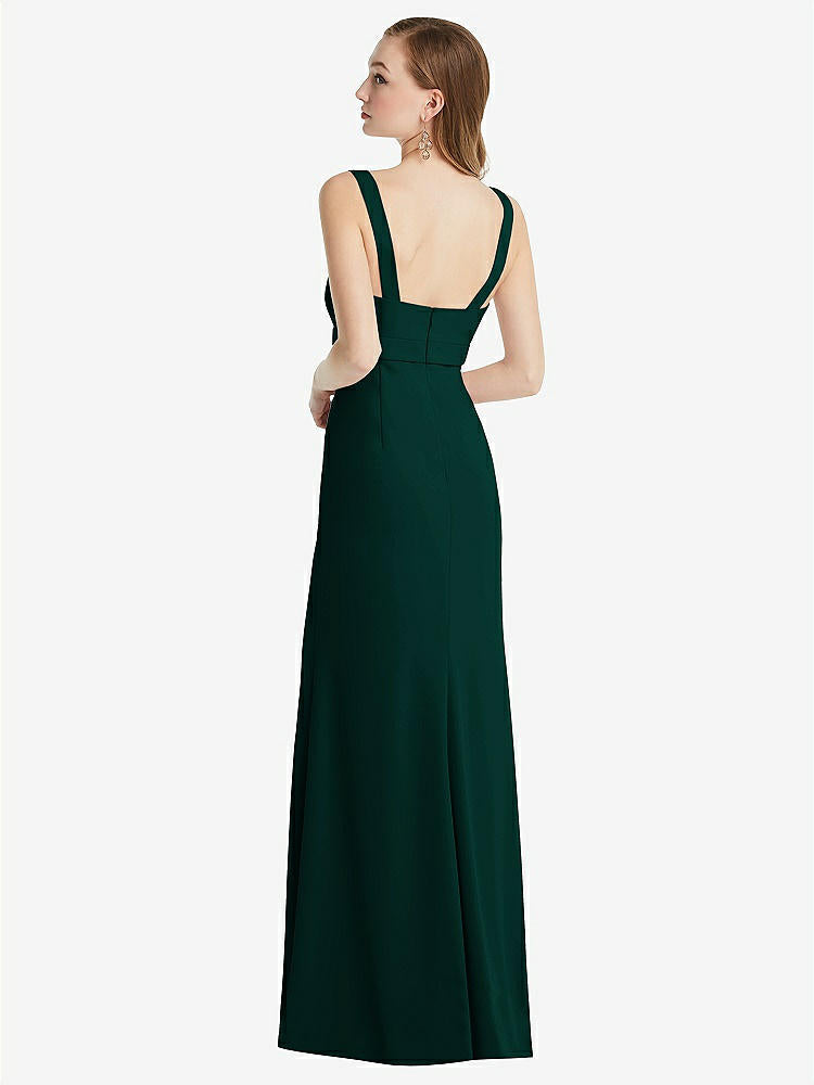 【NEW】【STYLE: 6838】ワイド ストラップ ノッチ 帝国 ウエスト ドレス 前面 スリット【COLOR: Evergreen】【SIZE: 00-30W】