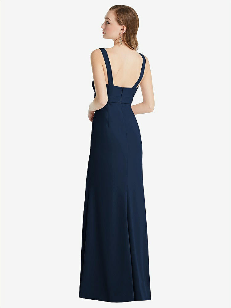 【NEW】【STYLE: 6838】ワイド ストラップ ノッチ 帝国 ウエスト ドレス 前面 スリット【COLOR: Midnight Navy】【SIZE: 00-30W】