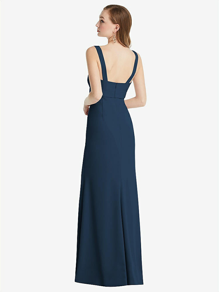 【NEW】【STYLE: 6838】ワイド ストラップ ノッチ 帝国 ウエスト ドレス 前面 スリット【COLOR: Sofia Blue】【SIZE: 00-30W】