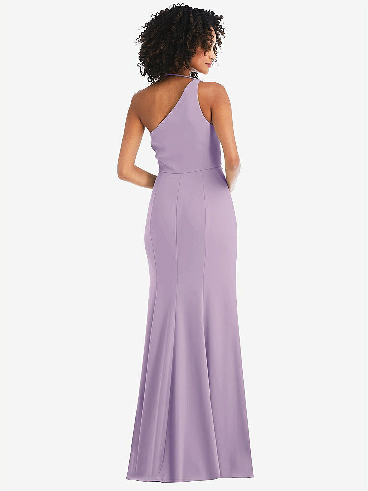 【NEW】【STYLE: 6849】ワンショルダー ドレープ カウルネック マキシ ドレス【COLOR: Pale Purple】【SIZE: 00-30W】