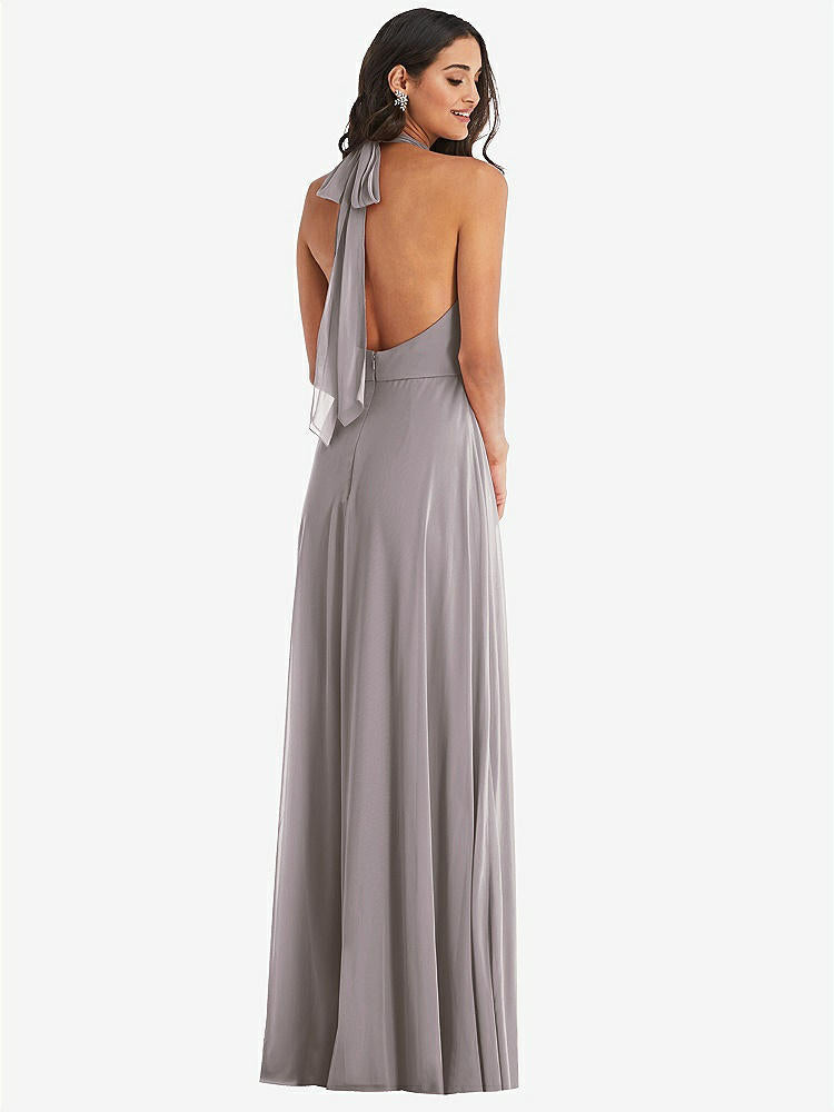 【STYLE: 1545】High Neck Halter Backless Maxi Dress【COLOR: Cashmere Gray】