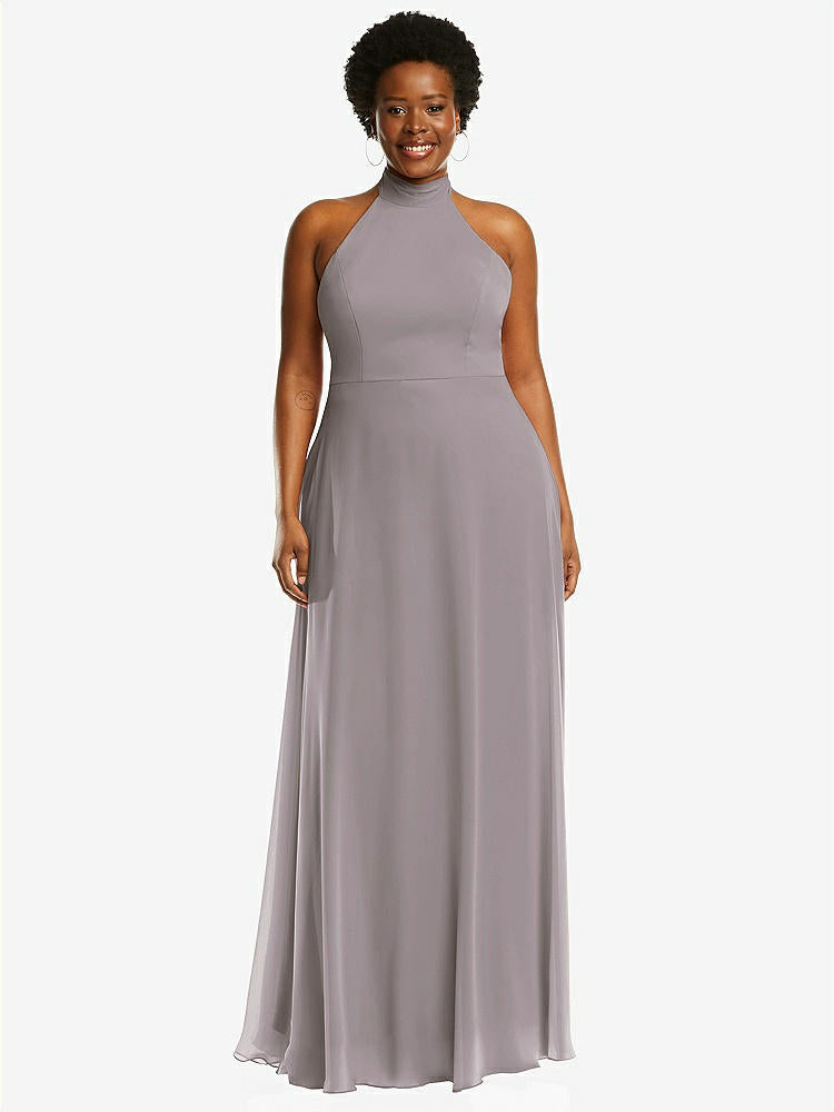 【STYLE: 1545】High Neck Halter Backless Maxi Dress【COLOR: Cashmere Gray】