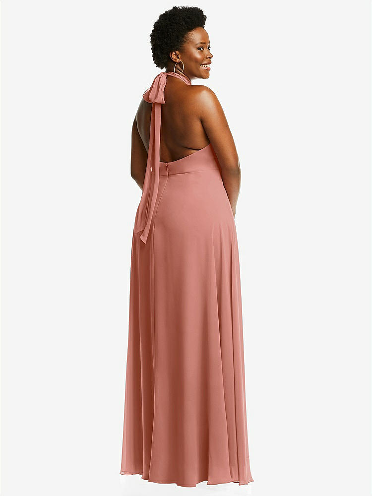 【NEW】【STYLE: 1545】高 首 ホルター バックレス マキシ ドレス【COLOR: Desert Rose】【SIZE: 00-30W】