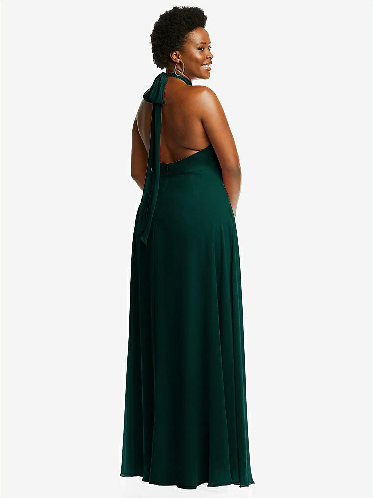 【STYLE: 1545】High Neck Halter Backless Maxi Dress【COLOR: Evergreen】