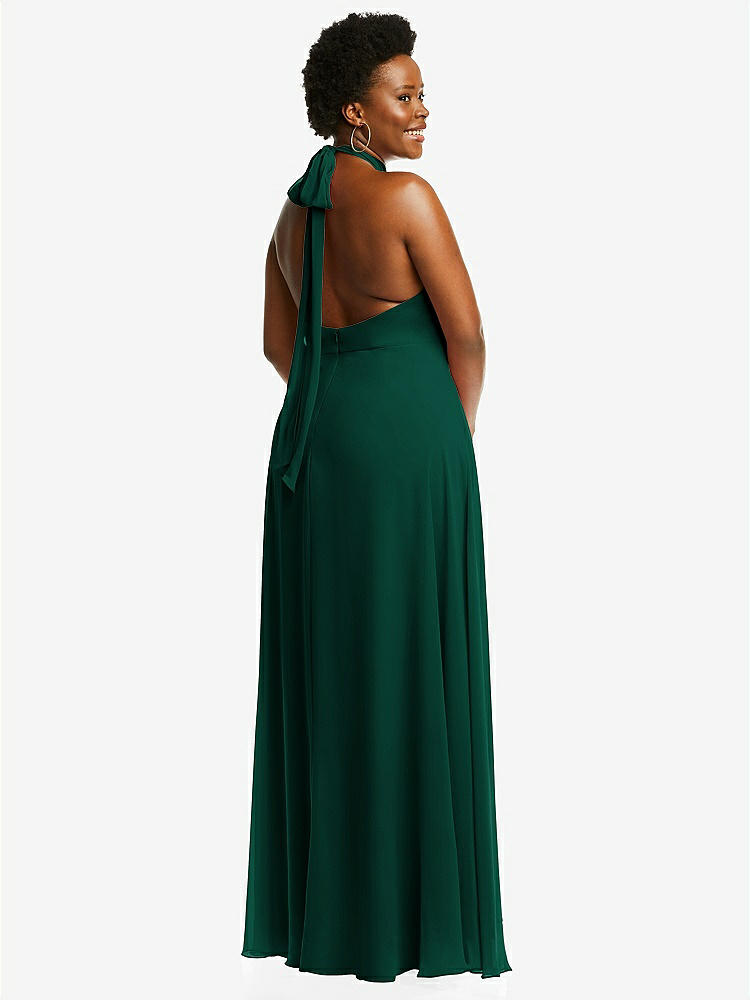 【STYLE: 1545】High Neck Halter Backless Maxi Dress【COLOR: Hunter Green】