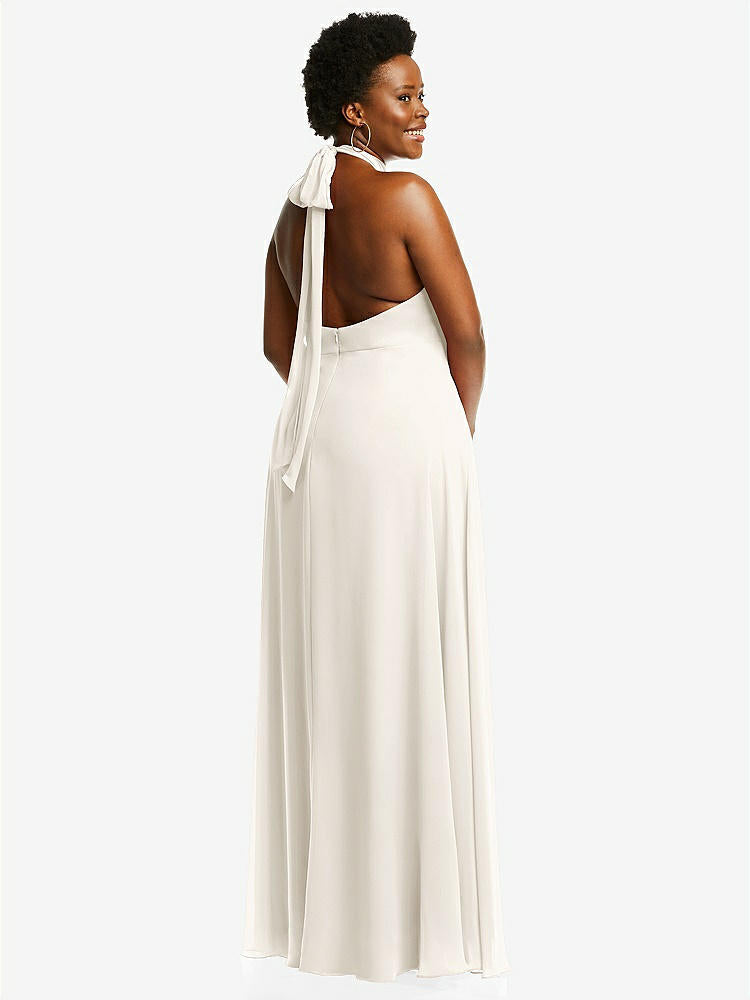 【STYLE: 1545】High Neck Halter Backless Maxi Dress【COLOR: Ivory】