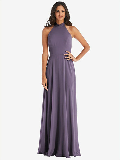 【STYLE: 1545】High Neck Halter Backless Maxi Dress【COLOR: Lavender】