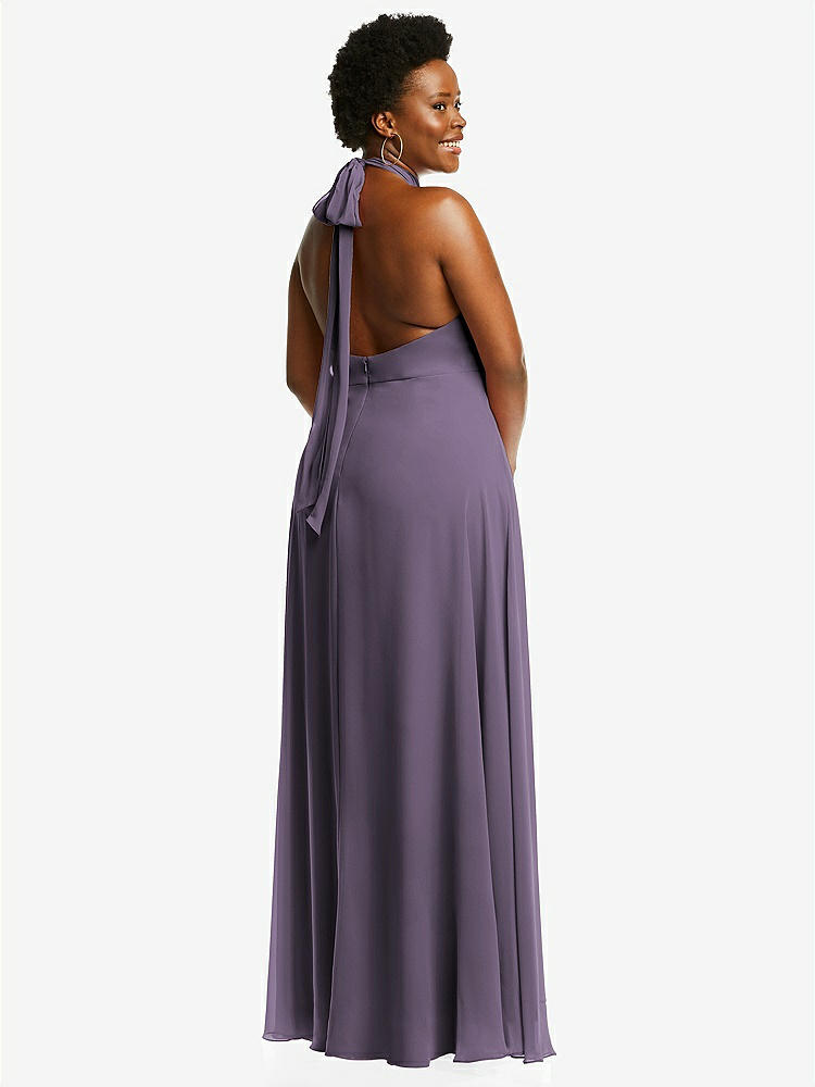 【NEW】【STYLE: 1545】高 首 ホルター バックレス マキシ ドレス【COLOR: Lavender】【SIZE: 00-30W】