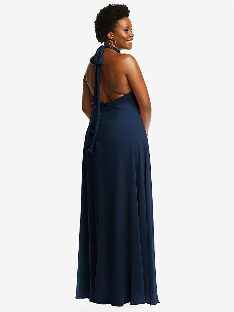 【NEW】【STYLE: 1545】高 首 ホルター バックレス マキシ ドレス【COLOR: Midnight Navy】【SIZE: 00-30W】