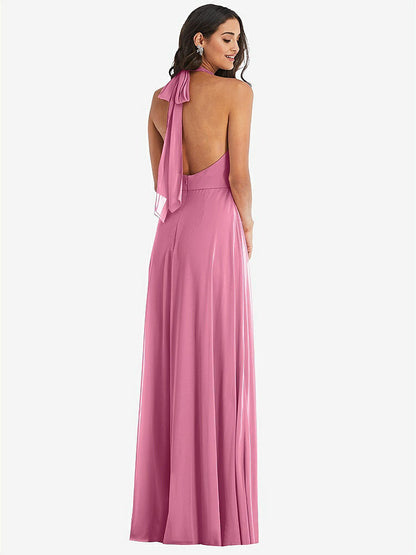 【NEW】【STYLE: 1545】高 首 ホルター バックレス マキシ ドレス【COLOR: Orchid Pink】【SIZE: 00-30W】