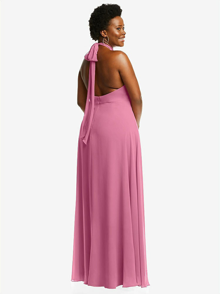 【NEW】【STYLE: 1545】高 首 ホルター バックレス マキシ ドレス【COLOR: Orchid Pink】【SIZE: 00-30W】