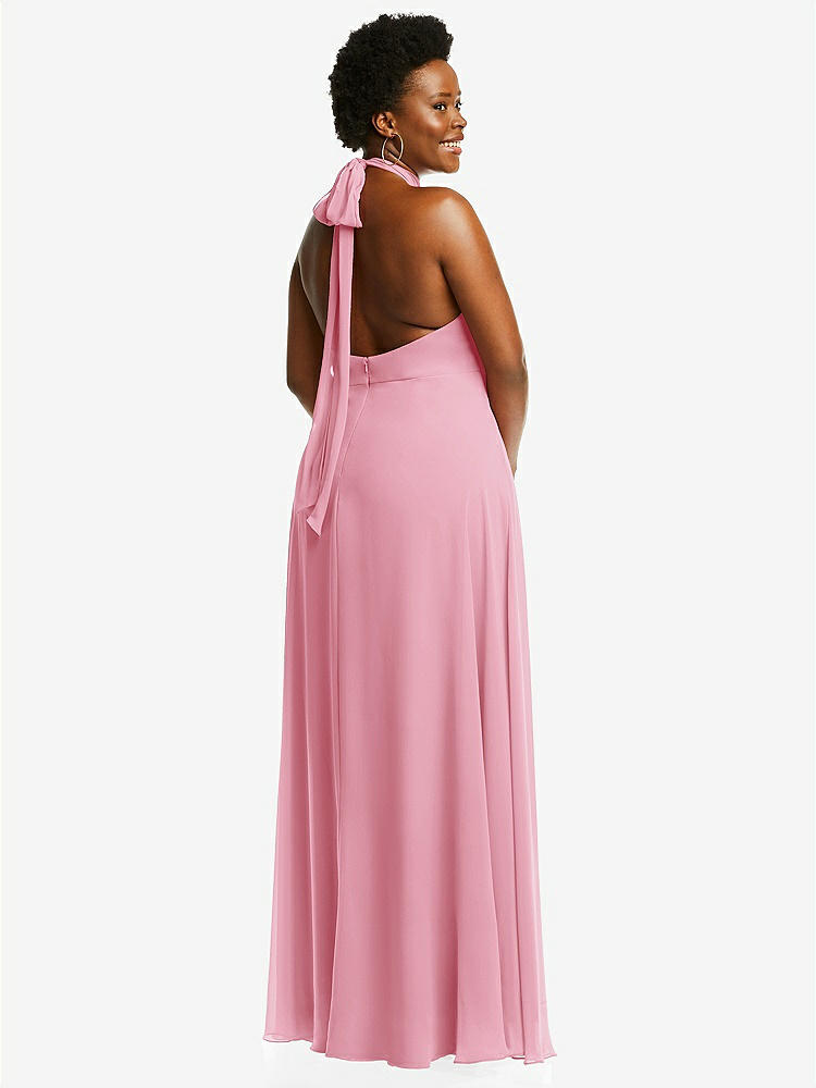 【NEW】【STYLE: 1545】高 首 ホルター バックレス マキシ ドレス【COLOR: Peony Pink】【SIZE: 00-30W】