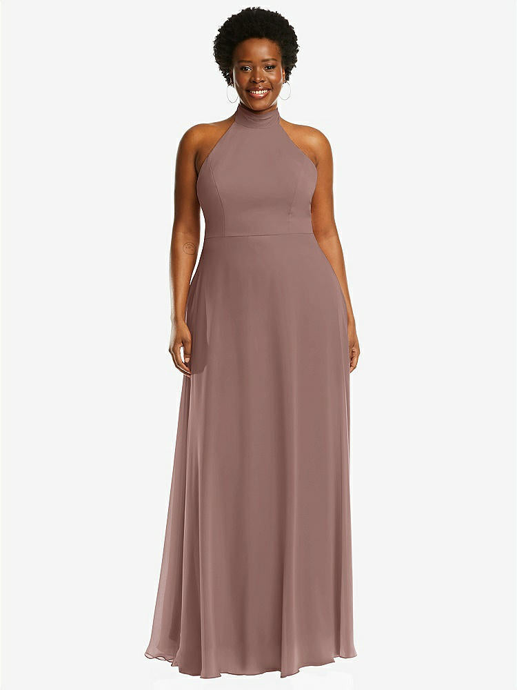 【STYLE: 1545】High Neck Halter Backless Maxi Dress【COLOR: Sienna】