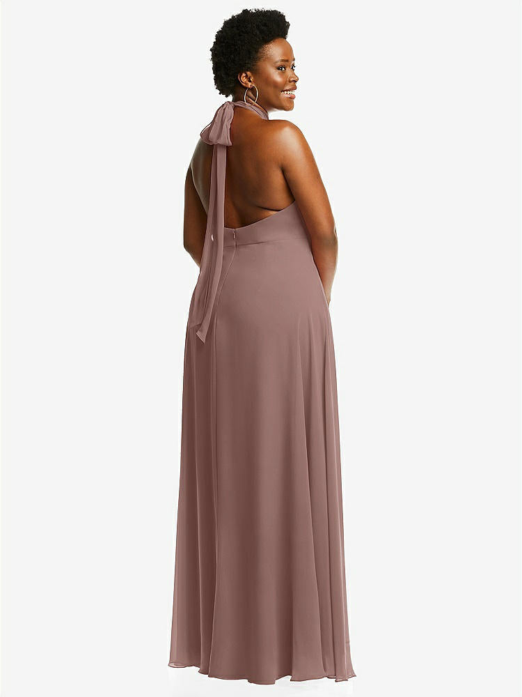 【STYLE: 1545】High Neck Halter Backless Maxi Dress【COLOR: Sienna】