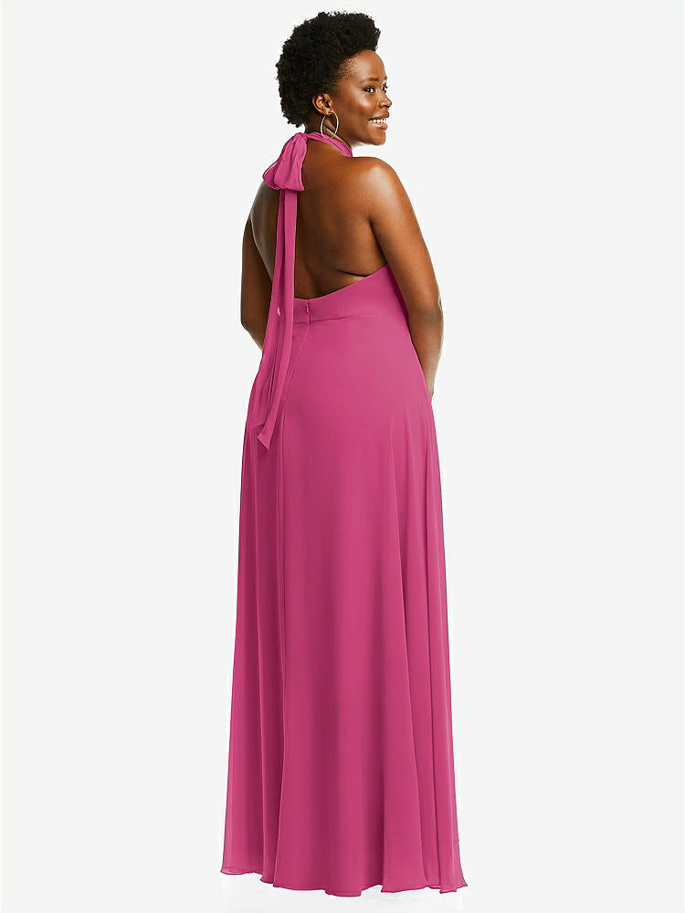 【NEW】【STYLE: 1545】高 首 ホルター バックレス マキシ ドレス【COLOR: Tea Rose】【SIZE: 00-30W】