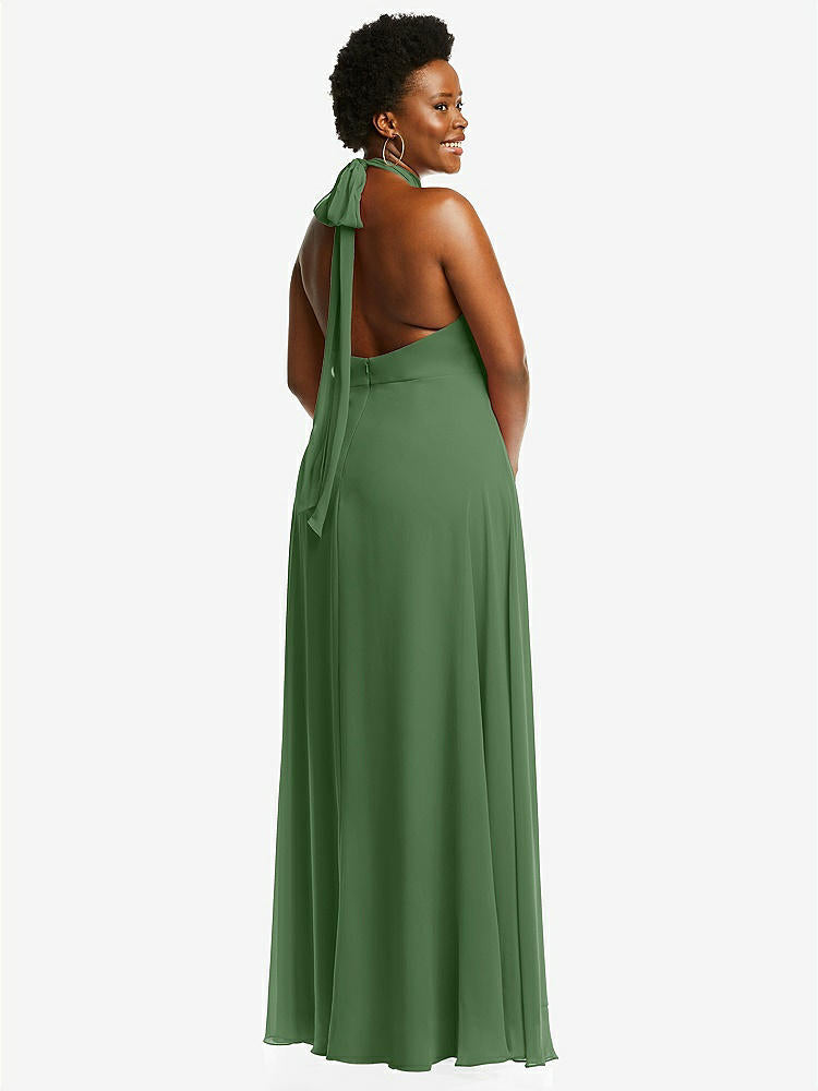 【STYLE: 1545】High Neck Halter Backless Maxi Dress【COLOR: Vineyard Green】