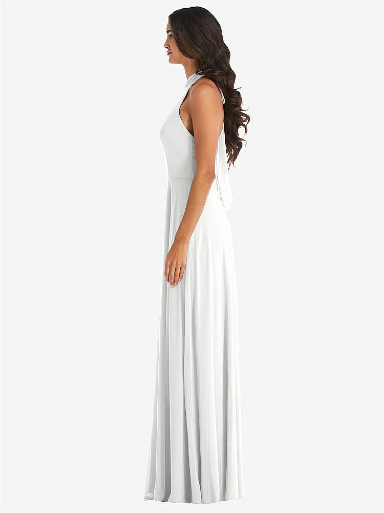 【STYLE: 1545】High Neck Halter Backless Maxi Dress【COLOR: White】