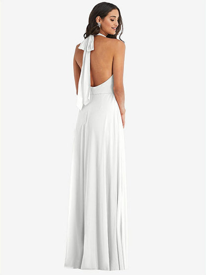 【STYLE: 1545】High Neck Halter Backless Maxi Dress【COLOR: White】
