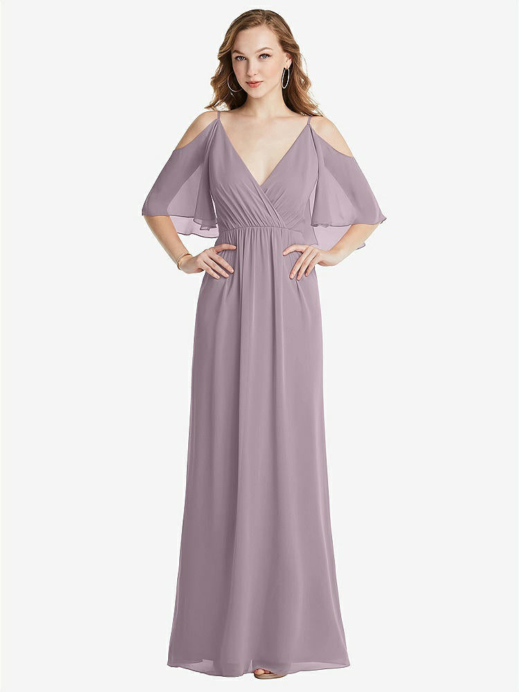 【NEW】【STYLE: 1547】コンバーチブル コールドショルダー ドレープ ラップ マキシ ドレス【COLOR: Lilac Dusk】【SIZE: 00-30W】