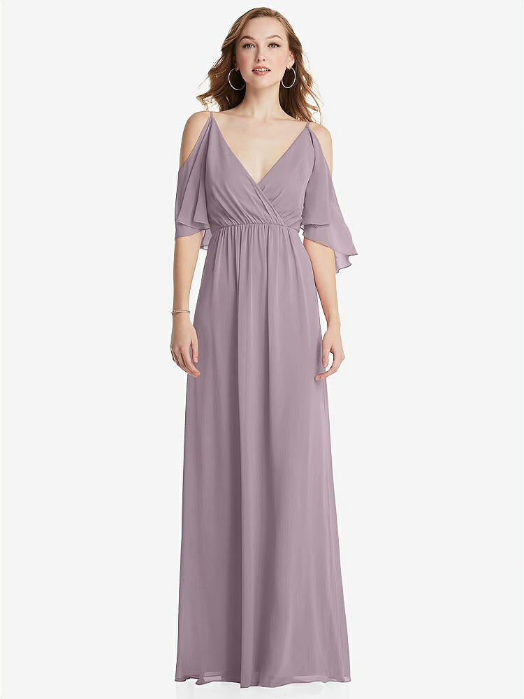 【NEW】【STYLE: 1547】コンバーチブル コールドショルダー ドレープ ラップ マキシ ドレス【COLOR: Lilac Dusk】【SIZE: 00-30W】
