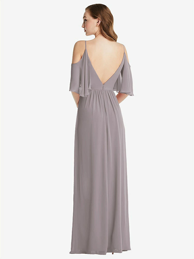 【NEW】【STYLE: 1547】コンバーチブル コールドショルダー ドレープ ラップ マキシ ドレス【COLOR: Cashmere Gray】【SIZE: 00-30W】