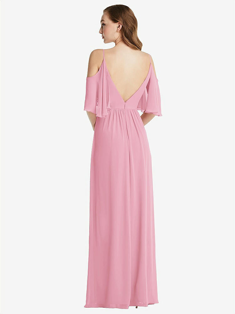 【NEW】【STYLE: 1547】コンバーチブル コールドショルダー ドレープ ラップ マキシ ドレス【COLOR: Peony Pink】【SIZE: 00-30W】