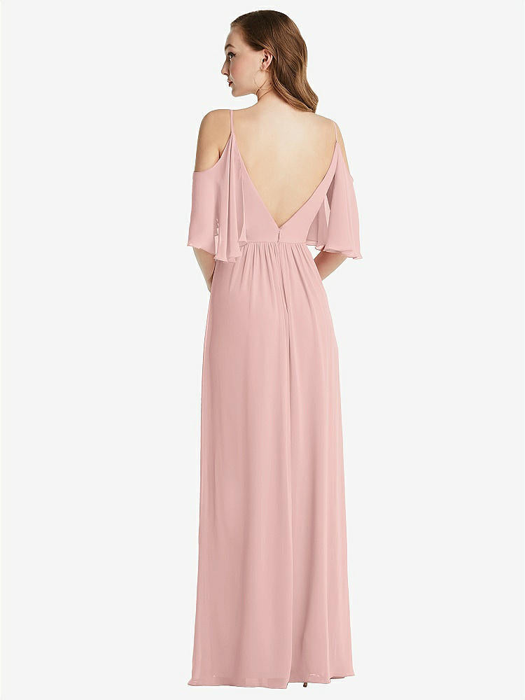 【NEW】【STYLE: 1547】コンバーチブル コールドショルダー ドレープ ラップ マキシ ドレス【COLOR: Rose - PANTONE Rose Quartz】【SIZE: 00-30W】