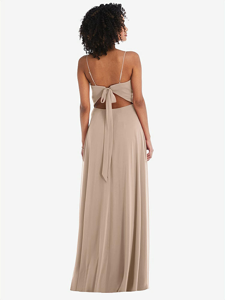 【STYLE: 1548】Tie-Back Cutout Maxi Dress with Front Slit【COLOR: Topaz】