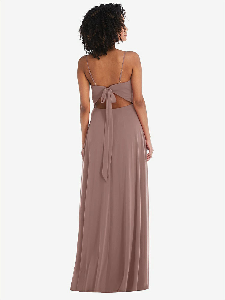 【STYLE: 1548】Tie-Back Cutout Maxi Dress with Front Slit【COLOR: Sienna】