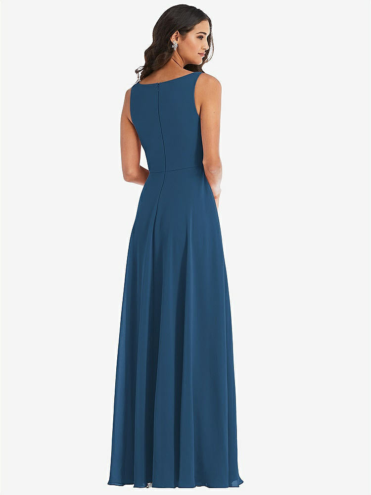 【NEW】【STYLE: 1549】ディープ Vネック シフォン マキシ ドレス【COLOR: Dusk Blue】【SIZE: 00-30W】