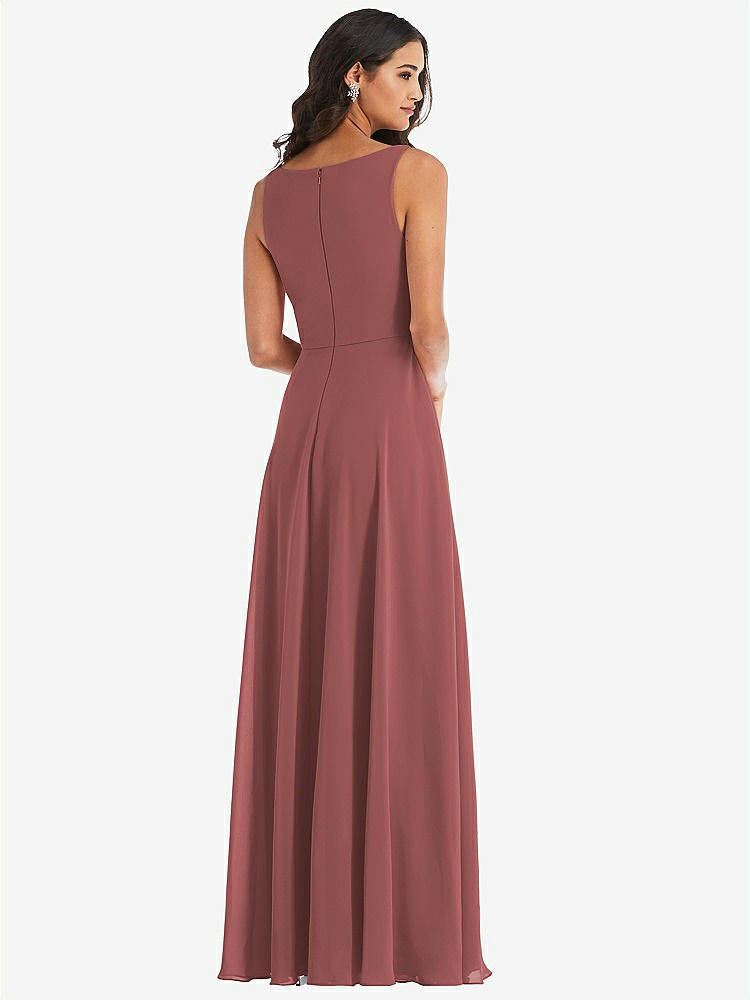 【NEW】【STYLE: 1549】ディープ Vネック シフォン マキシ ドレス【COLOR: English Rose】【SIZE: 00-30W】