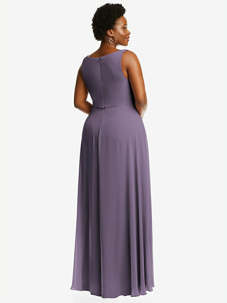 【NEW】【STYLE: 1549】ディープ Vネック シフォン マキシ ドレス【COLOR: Lavender】【SIZE: 00-30W】