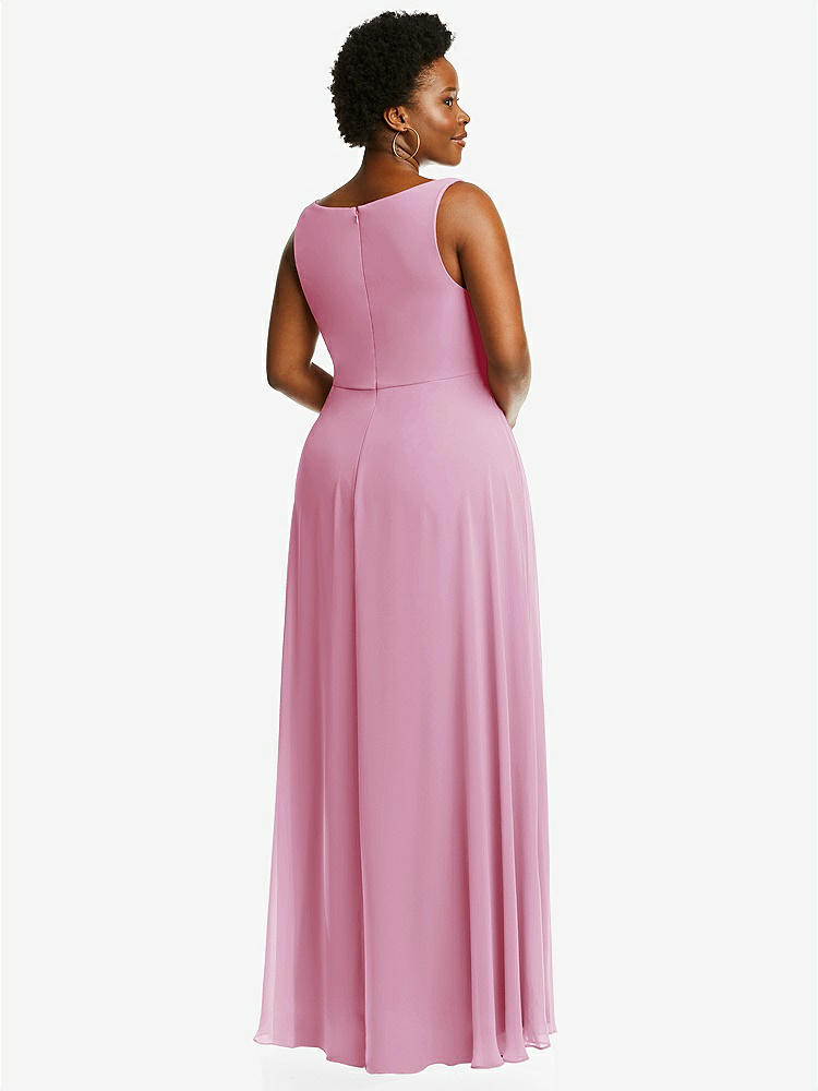 【NEW】【STYLE: 1549】ディープ Vネック シフォン マキシ ドレス【COLOR: Powder Pink】【SIZE: 00-30W】