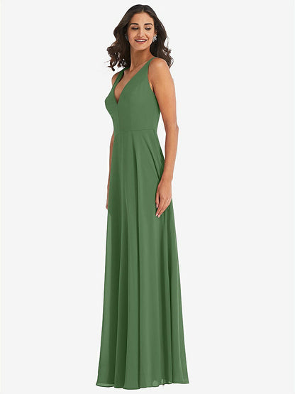 【NEW】【STYLE: 1549】ディープ Vネック シフォン マキシ ドレス【COLOR: Vineyard Green】【SIZE: 00-30W】