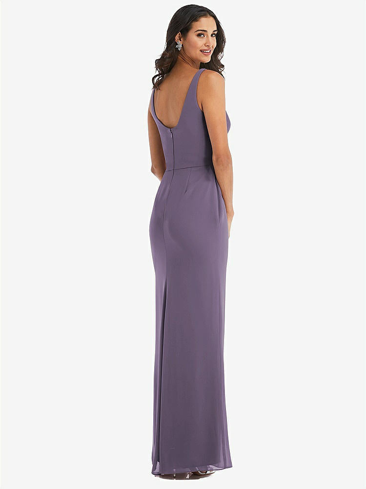 【NEW】【STYLE: 1550】スクープ ネック オープンバック トランペット ガウン【COLOR: Lavender】【SIZE: 00-30W】