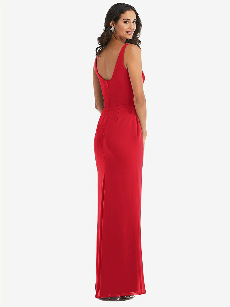【NEW】【STYLE: 1550】スクープ ネック オープンバック トランペット ガウン【COLOR: Parisian Red】【SIZE: 00-30W】