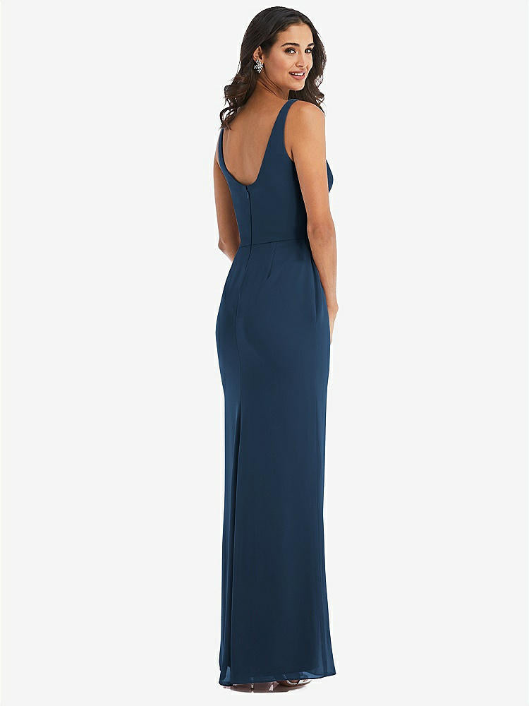 【STYLE: 1550】Scoop Neck Open-Back Trumpet Gown【COLOR: Sofia Blue】