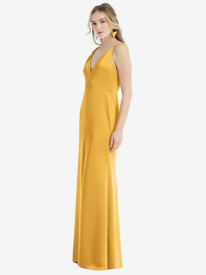 【NEW】【STYLE: LB027】ツイスト ストラップ マキシ スリップ ドレス 前面 スリット  -  neve【COLOR: NYC Yellow】【SIZE: 00-30W】