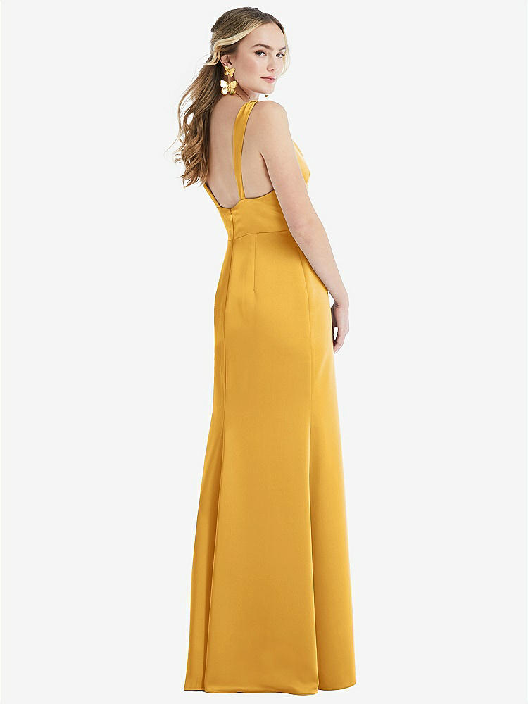 【NEW】【STYLE: LB027】ツイスト ストラップ マキシ スリップ ドレス 前面 スリット  -  neve【COLOR: NYC Yellow】【SIZE: 00-30W】