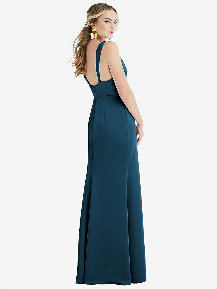 【NEW】【STYLE: LB027】ツイスト ストラップ マキシ スリップ ドレス 前面 スリット  -  neve【COLOR: Atlantic Blue】【SIZE: 00-30W】