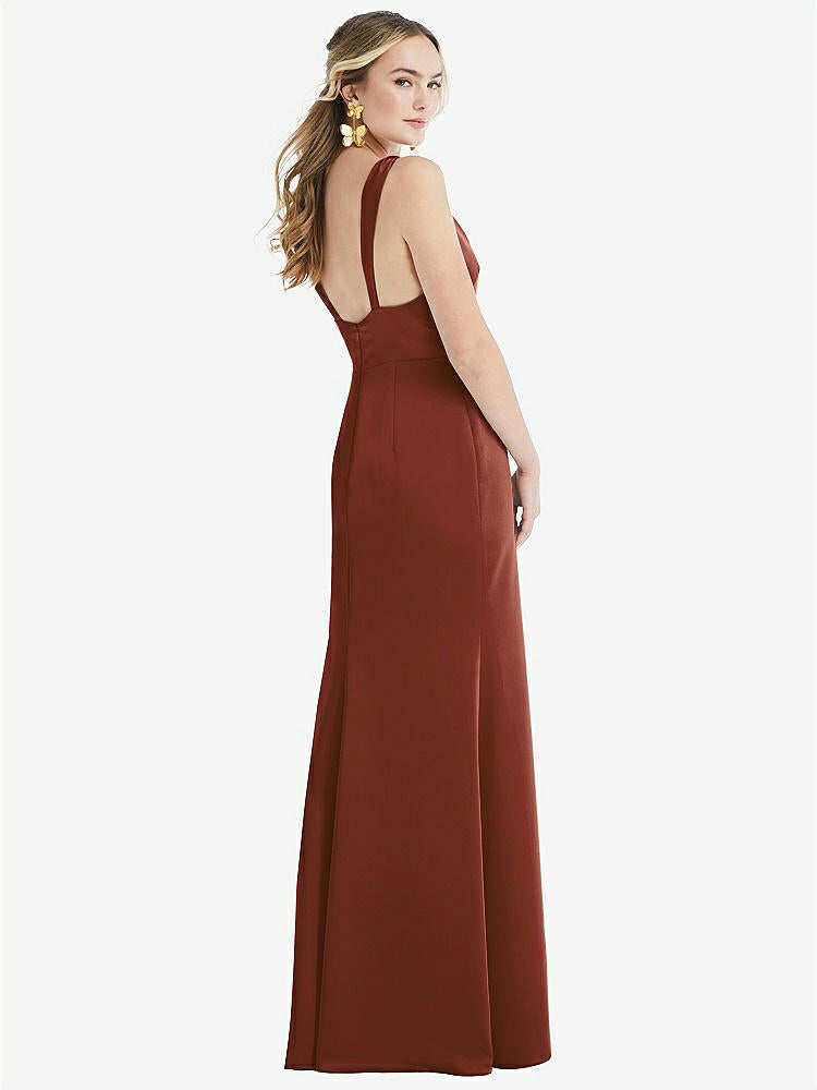 【STYLE: LB027】Twist Strap Maxi Slip Dress with Front Slit - Neve【COLOR: Auburn Moon】