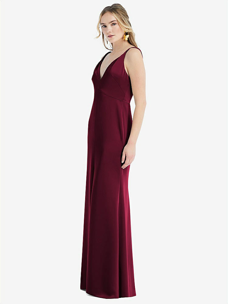 【NEW】【STYLE: LB027】ツイスト ストラップ マキシ スリップ ドレス 前面 スリット  -  neve【COLOR: Cabernet】【SIZE: 00-30W】