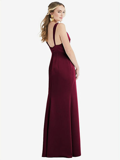 【NEW】【STYLE: LB027】ツイスト ストラップ マキシ スリップ ドレス 前面 スリット  -  neve【COLOR: Cabernet】【SIZE: 00-30W】