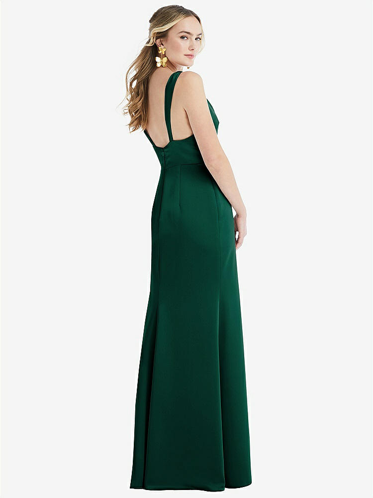 【STYLE: LB027】Twist Strap Maxi Slip Dress with Front Slit - Neve【COLOR: Hunter Green】
