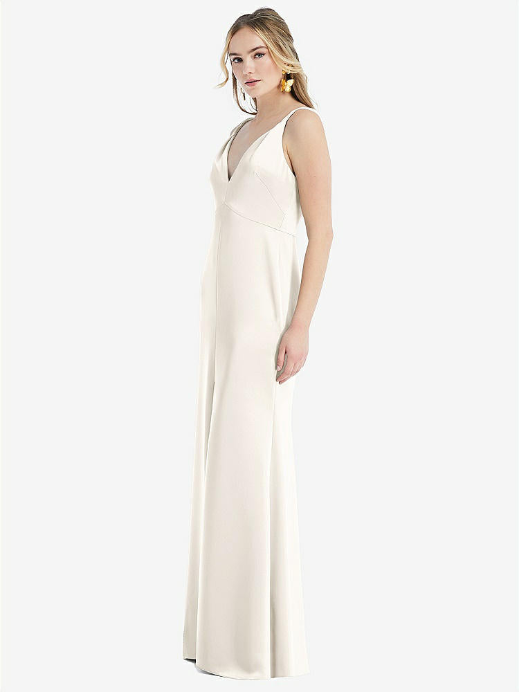 【STYLE: LB027】Twist Strap Maxi Slip Dress with Front Slit - Neve【COLOR: Ivory】