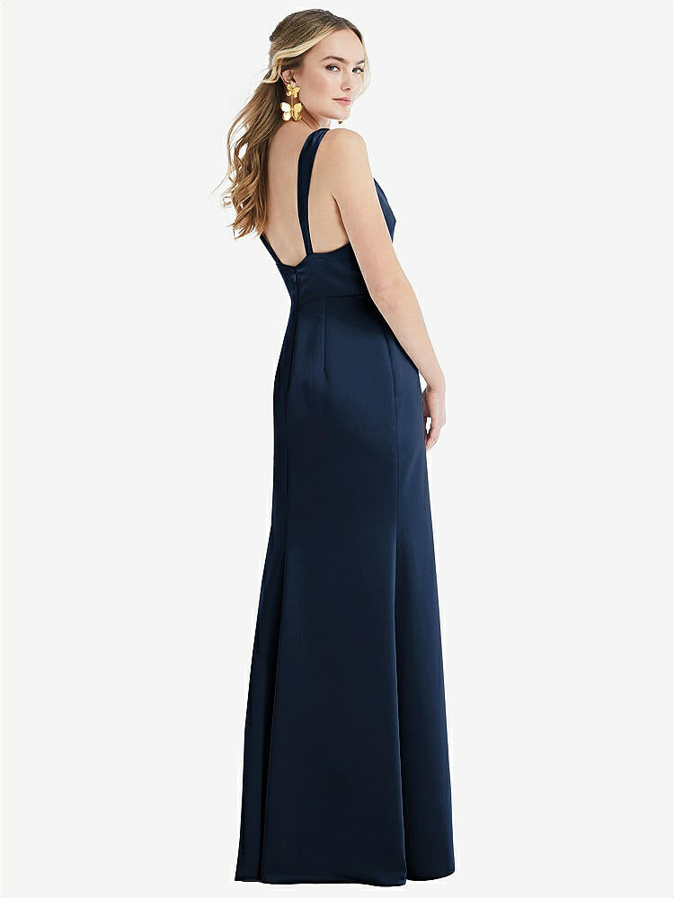 【NEW】【STYLE: LB027】ツイスト ストラップ マキシ スリップ ドレス 前面 スリット  -  neve【COLOR: Midnight Navy】【SIZE: 00-30W】