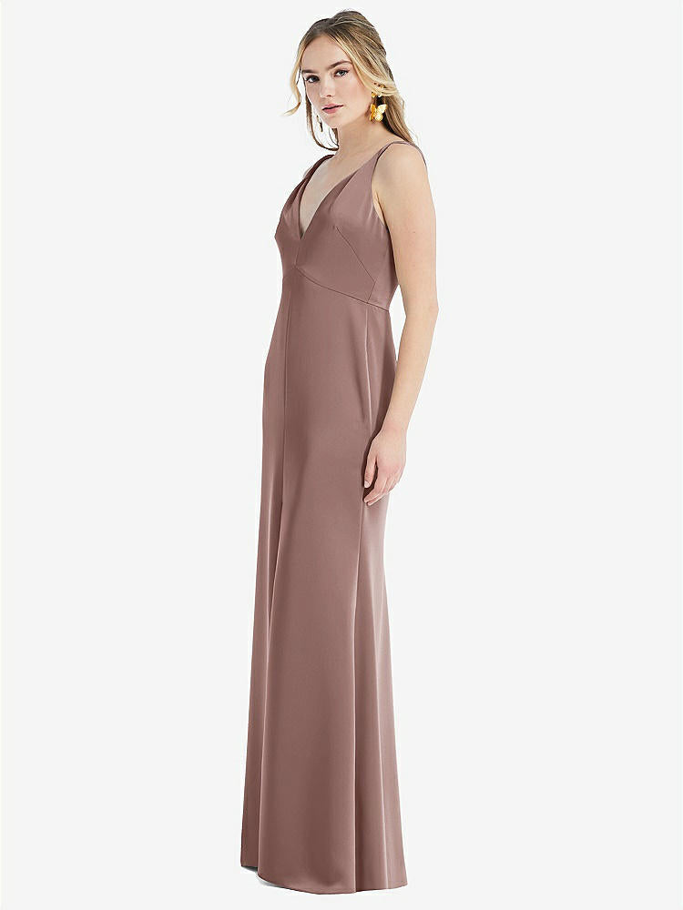 【STYLE: LB027】Twist Strap Maxi Slip Dress with Front Slit - Neve【COLOR: Sienna】