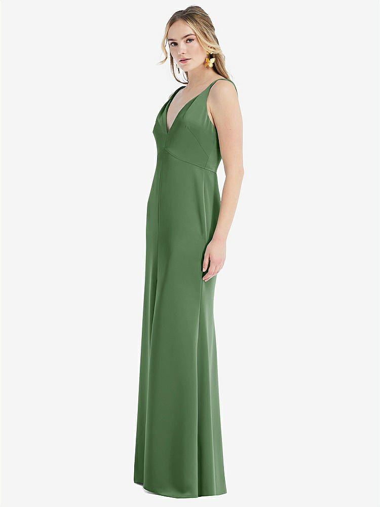 【STYLE: LB027】Twist Strap Maxi Slip Dress with Front Slit - Neve【COLOR: Vineyard Green】