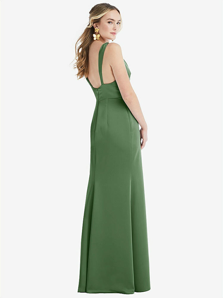 【STYLE: LB027】Twist Strap Maxi Slip Dress with Front Slit - Neve【COLOR: Vineyard Green】